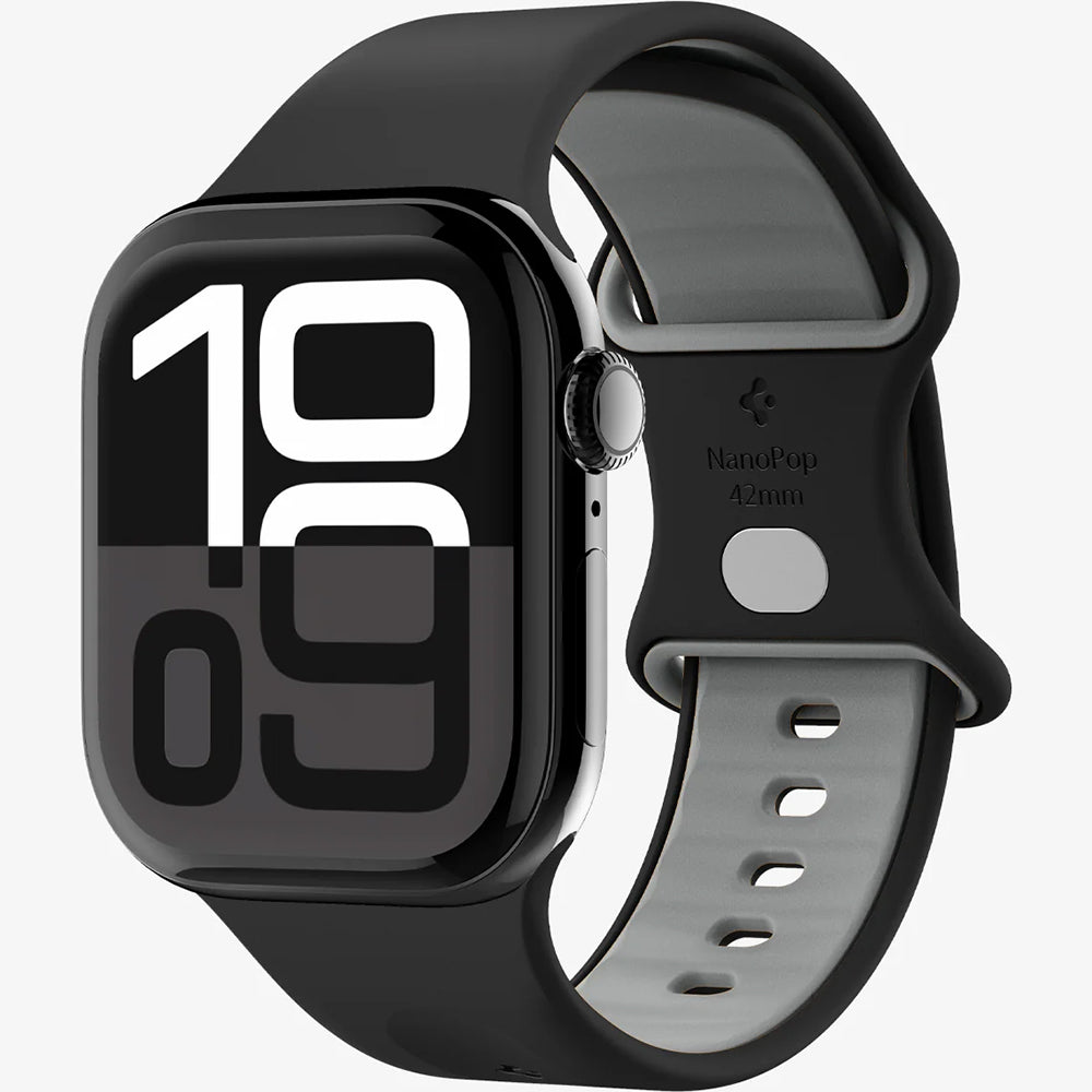 Armband für Apple Watch 42/41/40/38mm, Spigen Nano Pop, Schwarz-Grau