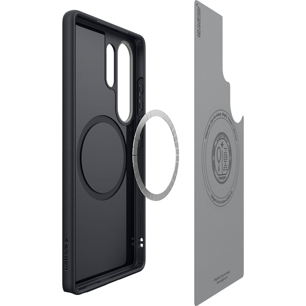 Handyhülle für Galaxy S25 Ultra, Spigen Nano Pop Mag mit MagSafe, Schwarz und Grau