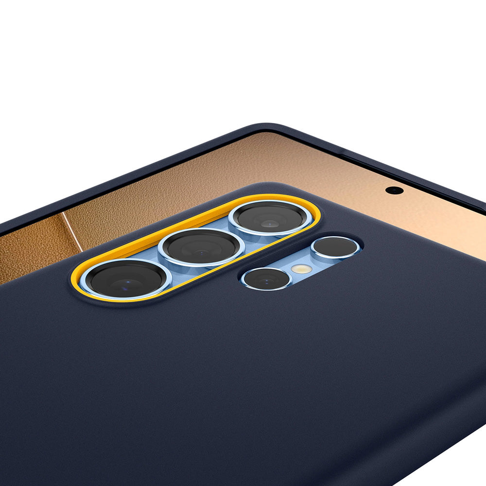 Handyhülle für Galaxy S25 Ultra, Spigen Nano Pop Mag mit MagSafe, Dunkelblau und Gelb