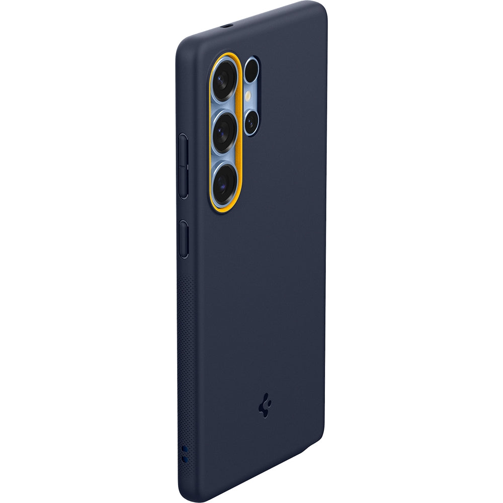Handyhülle für Galaxy S25 Ultra, Spigen Nano Pop Mag mit MagSafe, Dunkelblau und Gelb
