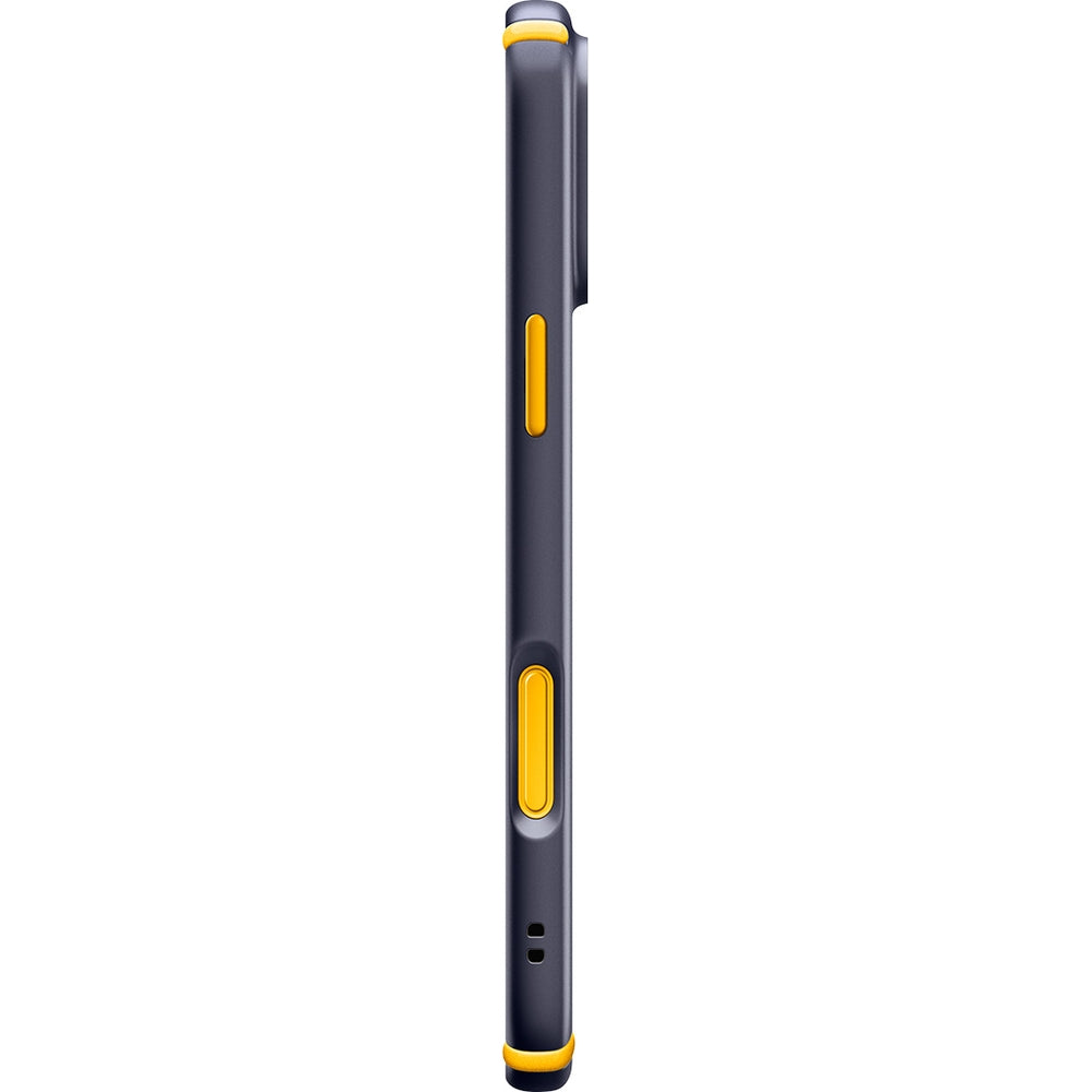 Handyhülle für iPhone 17 Pro, Spigen Nano Pop Hybrid Mag mit MagSafe, Dunkelblau-Gelb