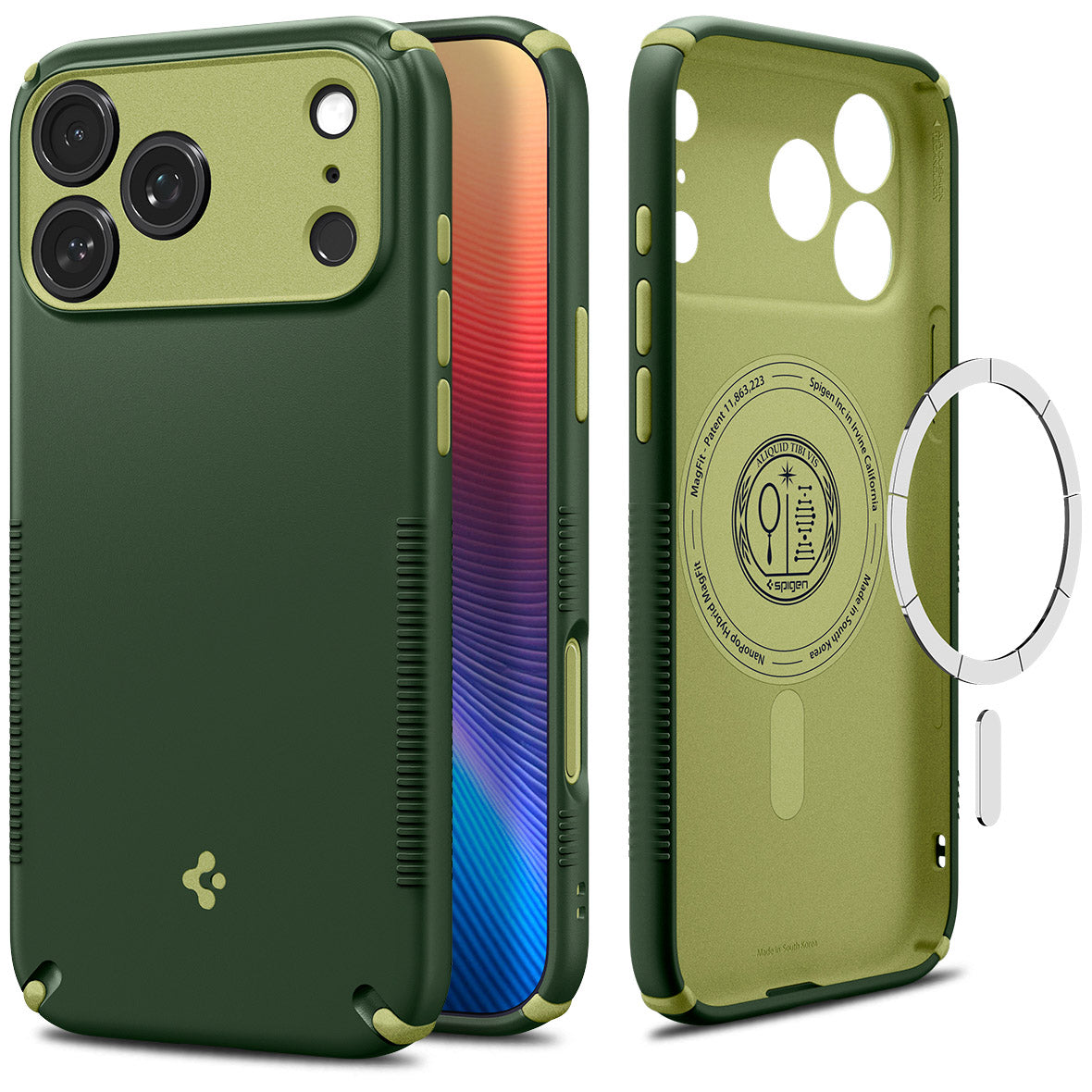 Handyhülle für iPhone 18 Pro Max, Spigen Nano Pop Hybrid Mag mit MagSafe, Grün (1/15)