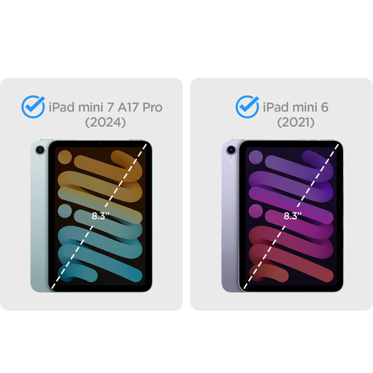 Hülle für iPad Mini 7 gen. 2024 / 6 gen. 2021, Spigen Nano Pop, Schwarz-Grau