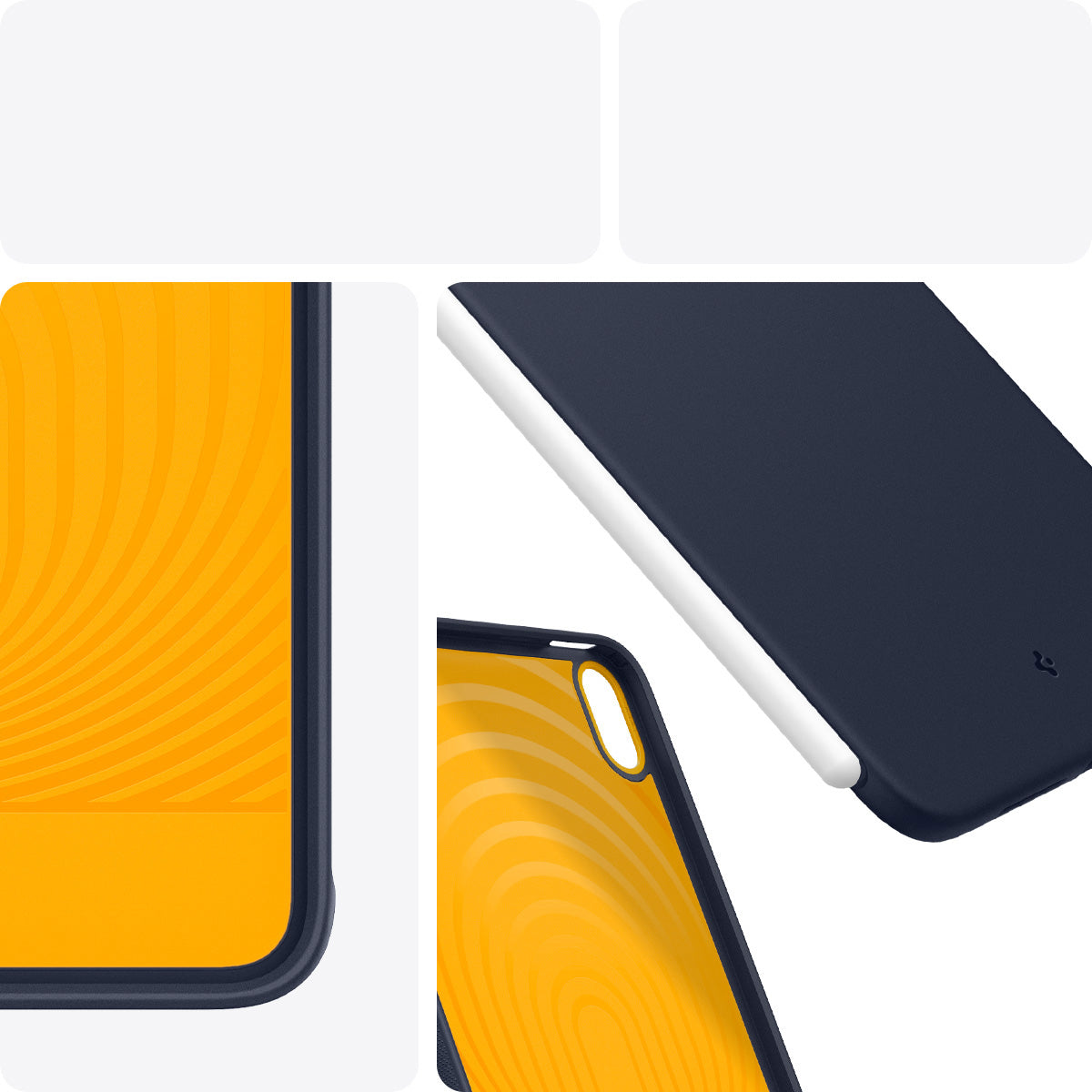 Hülle für iPad Mini 7 gen. 2024 / 6 gen. 2021, Spigen Nano Pop, Dunkelblau-Gelb