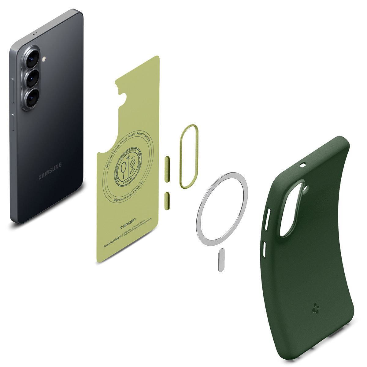 Handyhülle für Galaxy S26, Spigen Nano Pop Mag mit MagSafe, Grün