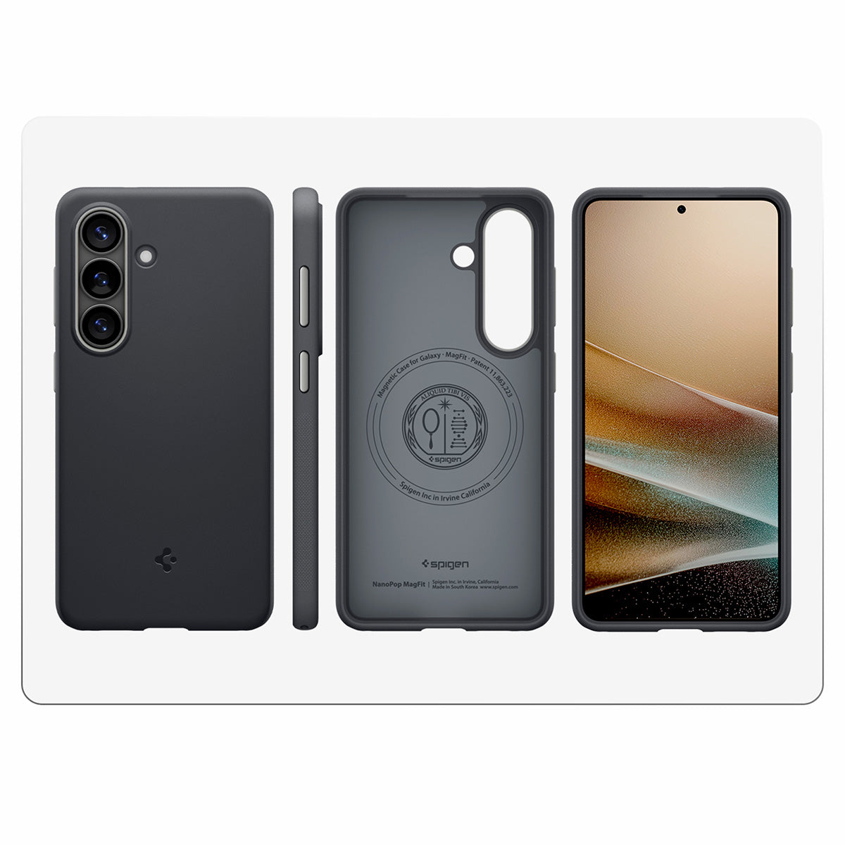 Handyhülle für Galaxy S26, Spigen Nano Pop Mag mit MagSafe, Schwarz-Grau