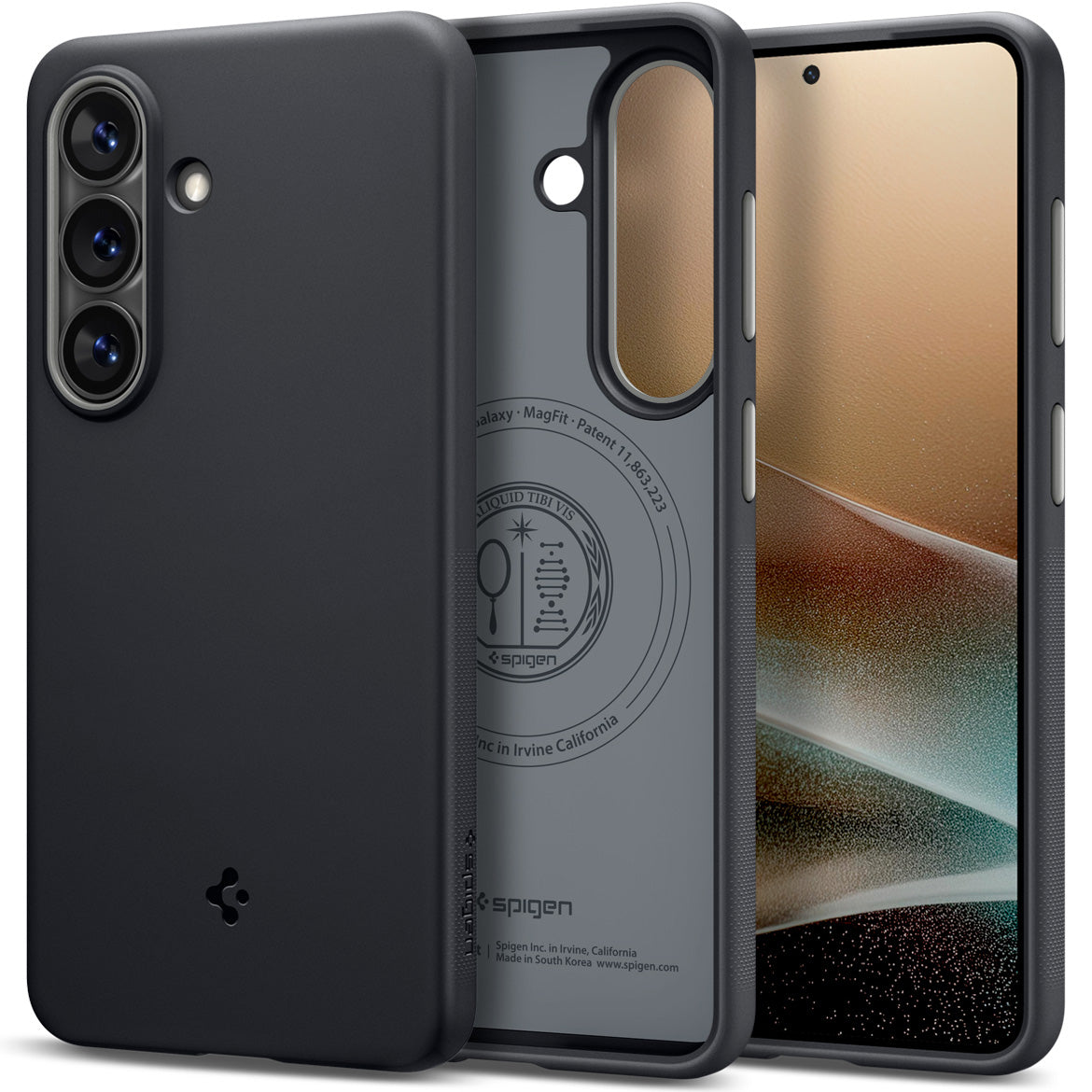 Handyhülle für Galaxy S26, Spigen Nano Pop Mag mit MagSafe, Schwarz-Grau