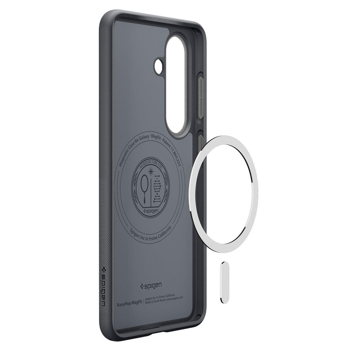 Handyhülle für Galaxy S26, Spigen Nano Pop Mag mit MagSafe, Schwarz-Grau