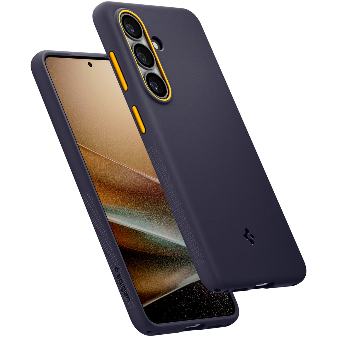 Handyhülle für Galaxy S26, Spigen Nano Pop Mag mit MagSafe, Dunkelblau und Gelb