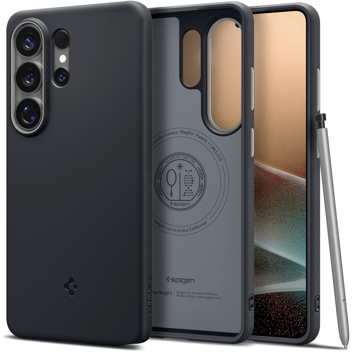 Handyhülle für Galaxy S26 Ultra, Spigen Nano Pop Mag mit MagSafe, Schwarz und Grau