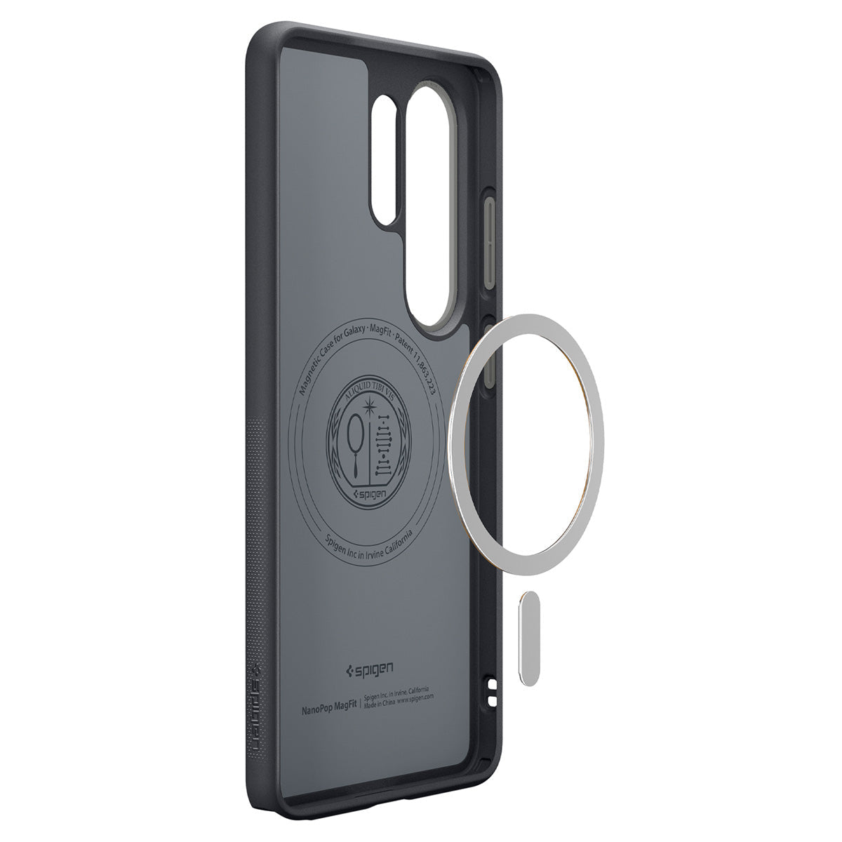 Handyhülle für Galaxy S26 Ultra, Spigen Nano Pop Mag mit MagSafe, Schwarz und Grau