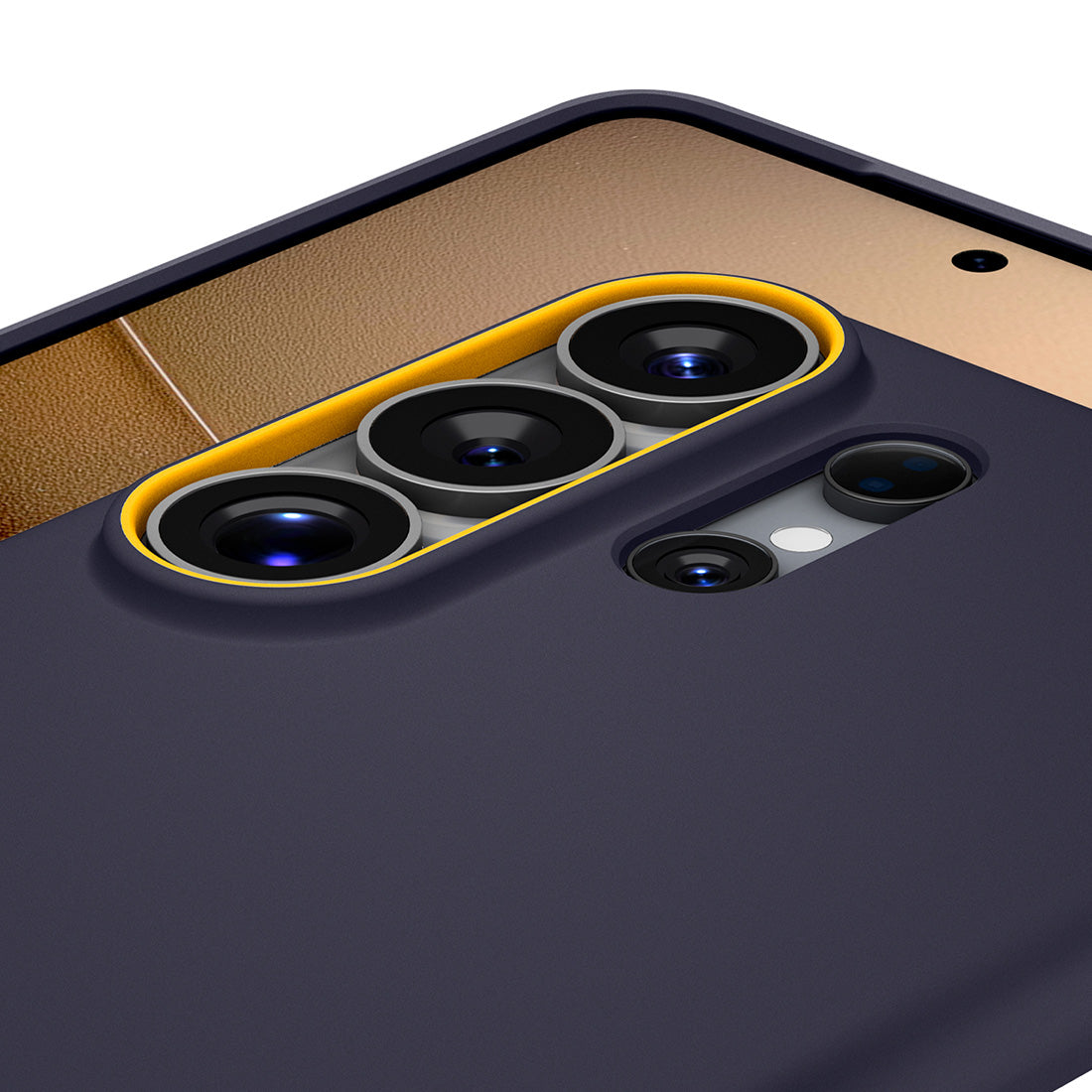 Handyhülle für Galaxy S26 Ultra, Spigen Nano Pop Mag mit MagSafe, Dunkelblau-Gelb