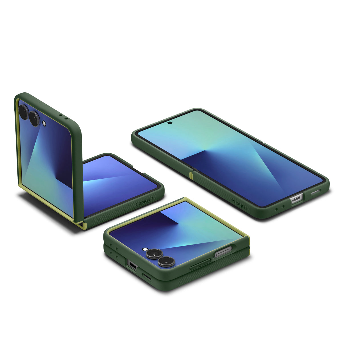 Handyhülle für Galaxy Z Flip7, Spigen Nano Pop Mag mit MagSafe, Grün