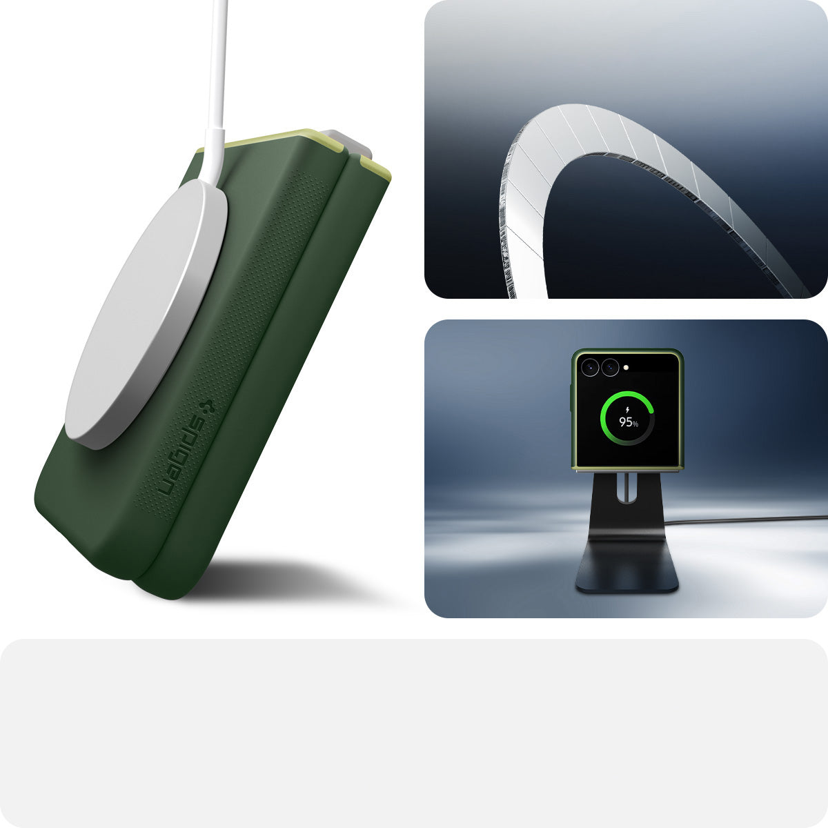Handyhülle für Galaxy Z Flip7, Spigen Nano Pop Mag mit MagSafe, Grün