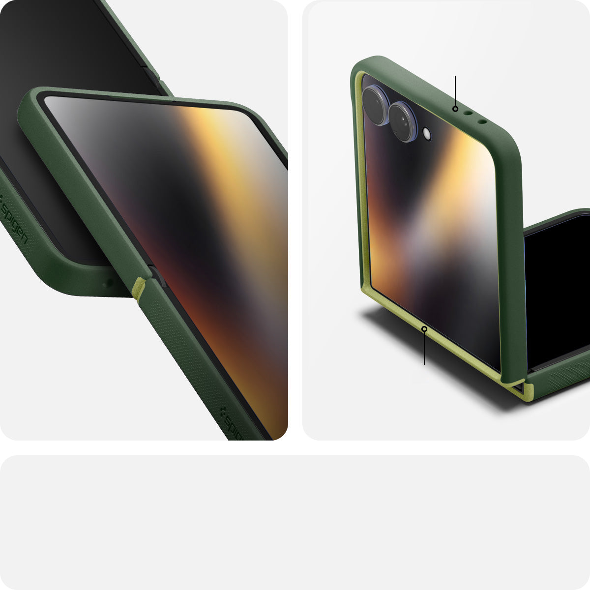 Handyhülle für Galaxy Z Flip7, Spigen Nano Pop Mag mit MagSafe, Grün