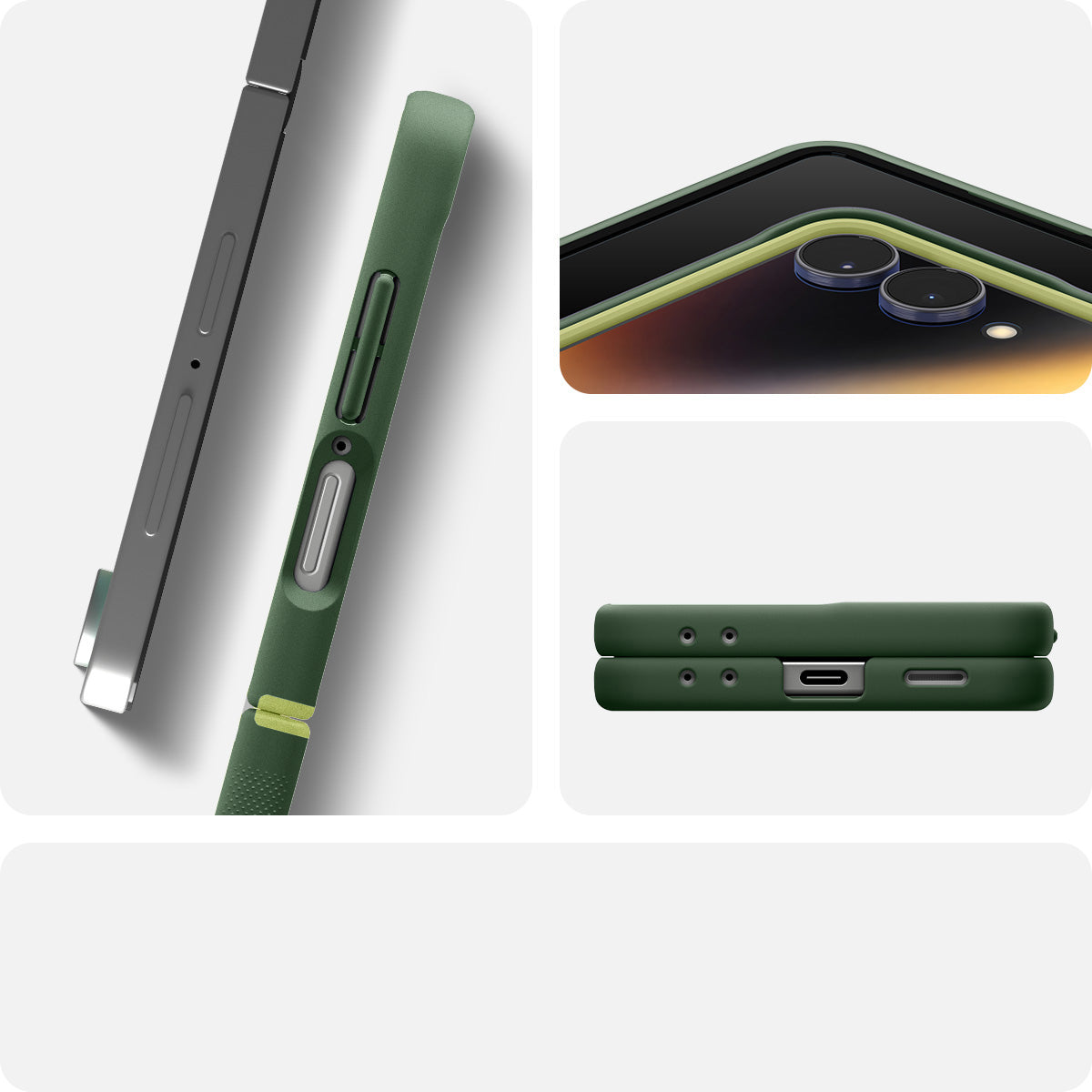 Handyhülle für Galaxy Z Flip7, Spigen Nano Pop Mag mit MagSafe, Grün