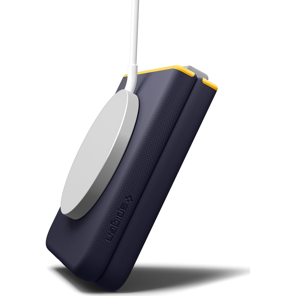 Handyhülle für Galaxy Z Flip7, Spigen Nano Pop Mag mit MagSafe, Dunkelblau und Gelb