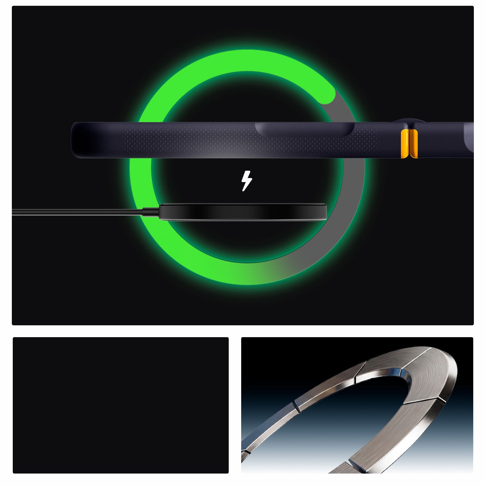 Handyhülle für Galaxy Z Flip8, Spigen Nano Pop Mag mit MagSafe, Dunkelblau-Gelb