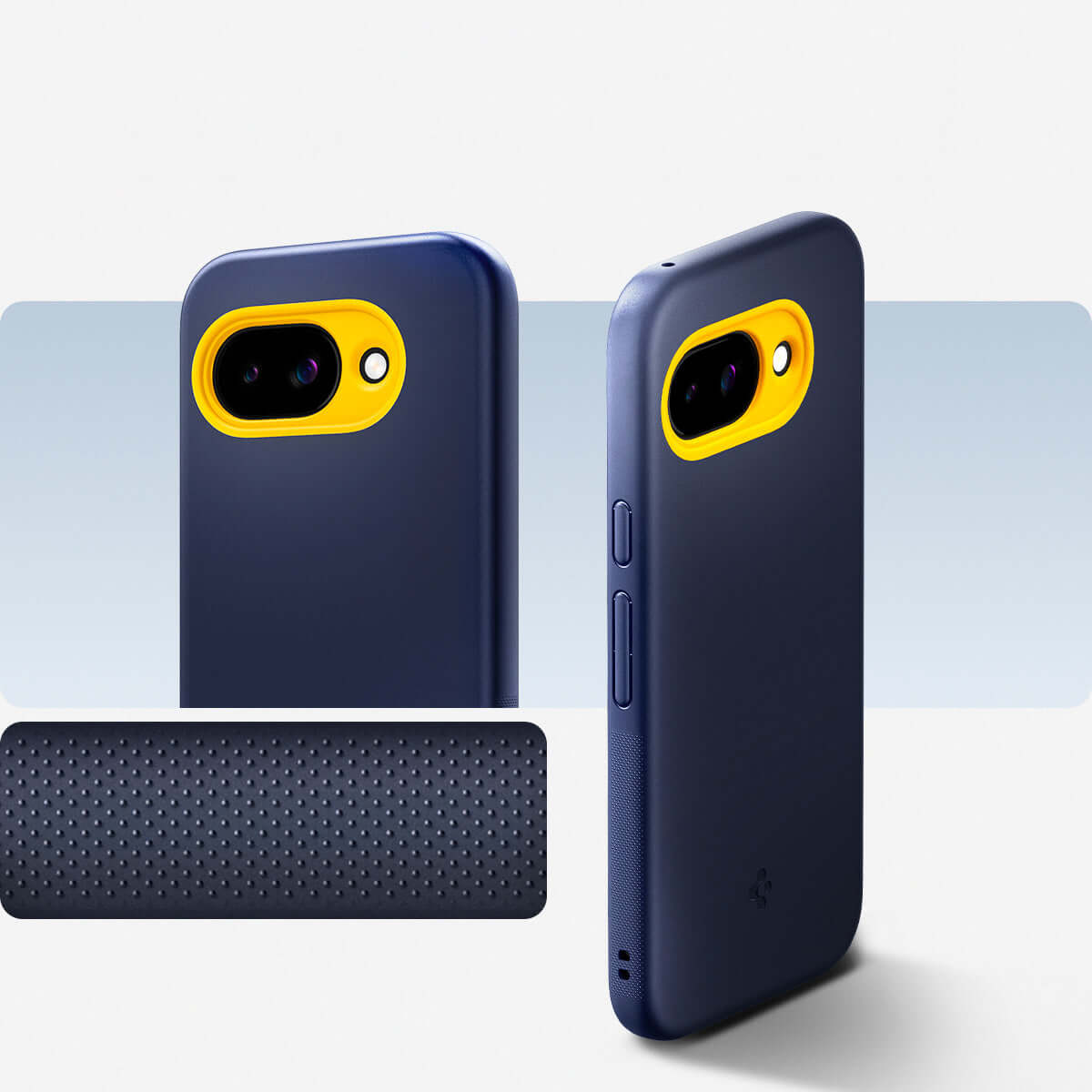 Handyhülle für Google Pixel 9a, Spigen Nano Pop Mag mit MagSafe, Dunkelblau-Gelb