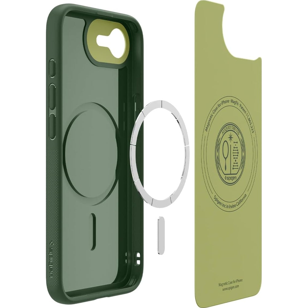 Handyhülle für iPhone 17e / 16e, Spigen Nano Pop Mag mit MagSafe, Grün