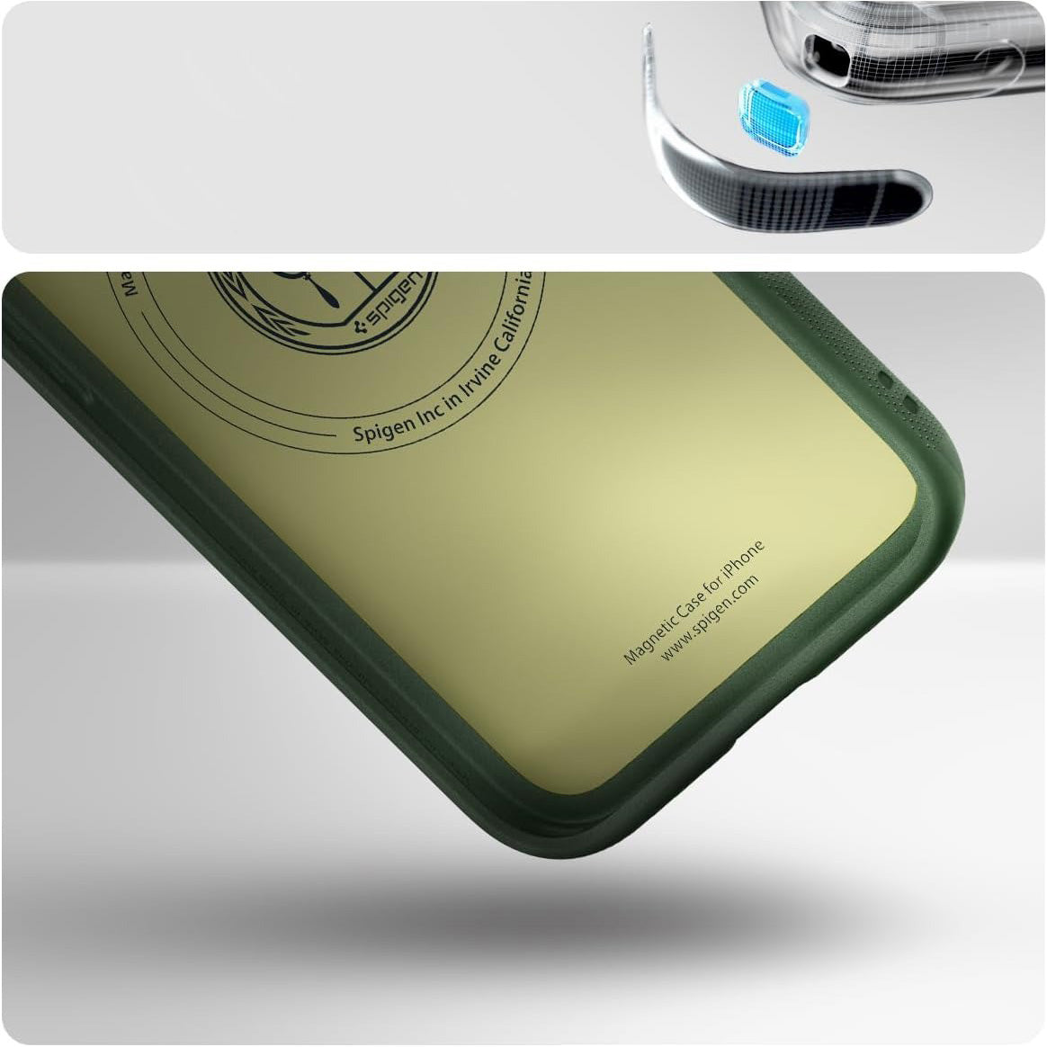Handyhülle für iPhone 17e / 16e, Spigen Nano Pop Mag mit MagSafe, Grün