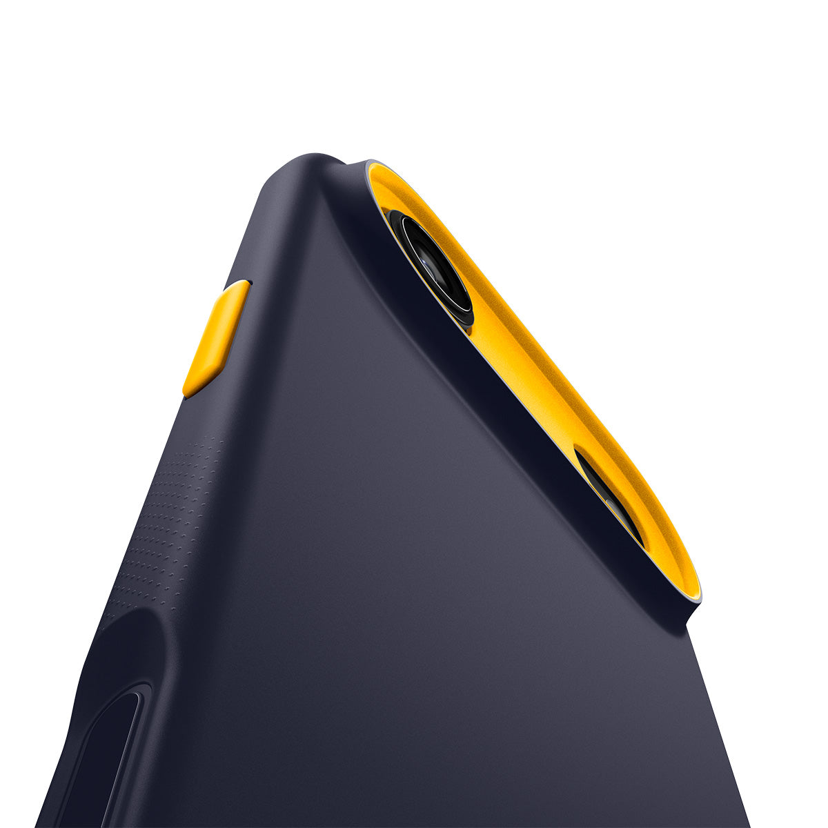 Handyhülle für iPhone Air, Spigen Nano Pop Mag mit MagSafe, Dunkelblau und Gelb