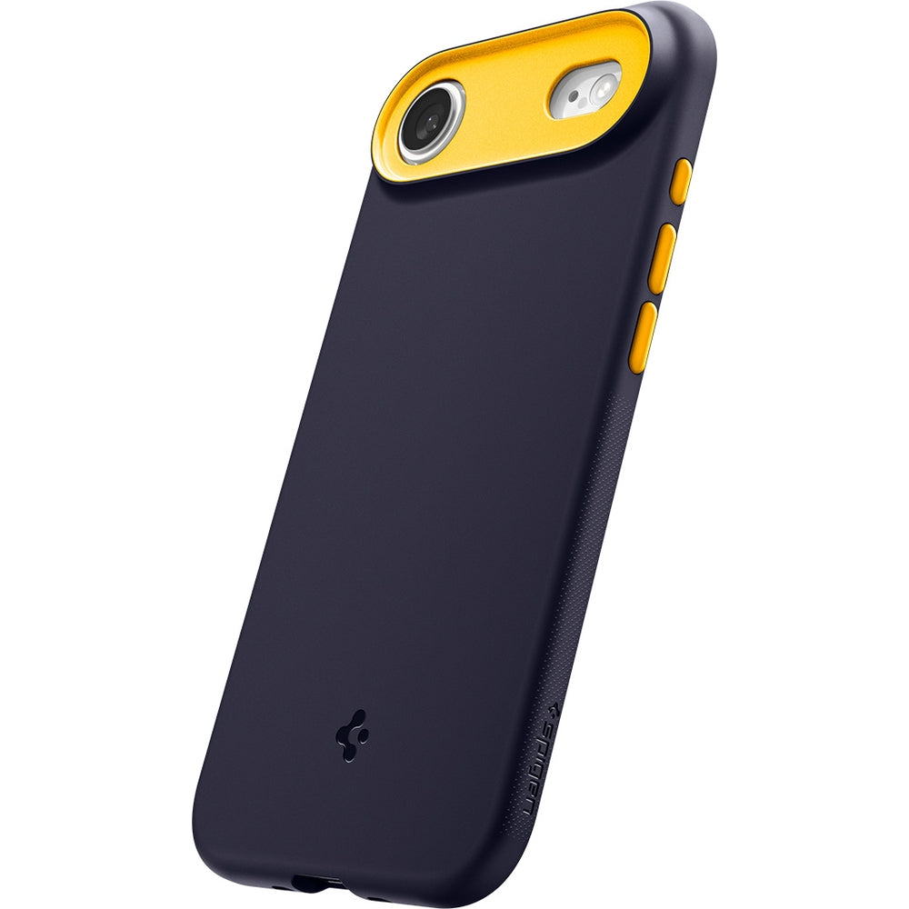 Handyhülle für iPhone Air, Spigen Nano Pop Mag mit MagSafe, Dunkelblau und Gelb
