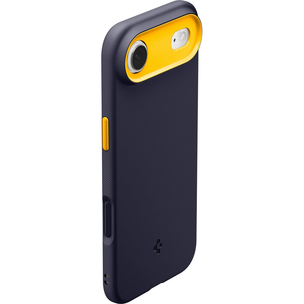 Handyhülle für iPhone Air, Spigen Nano Pop Mag mit MagSafe, Dunkelblau und Gelb