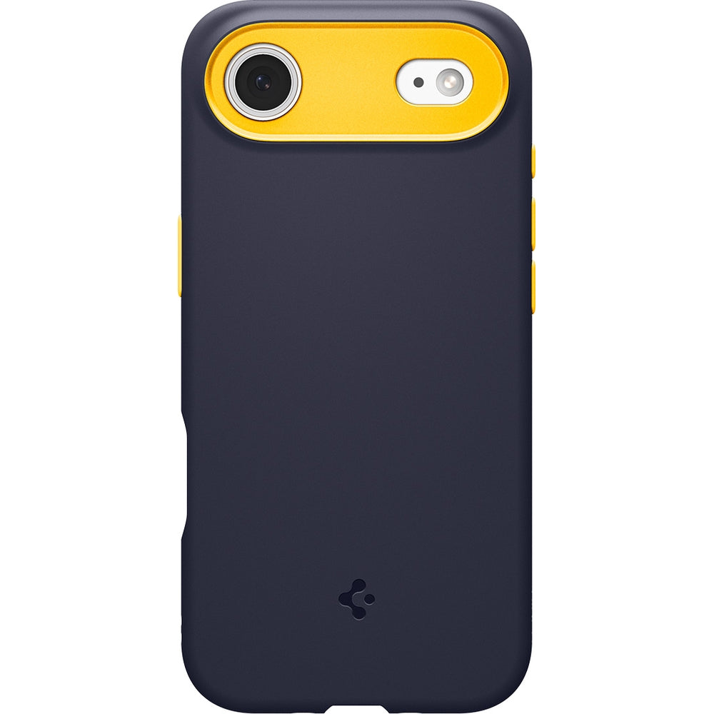 Handyhülle für iPhone Air, Spigen Nano Pop Mag mit MagSafe, Dunkelblau und Gelb