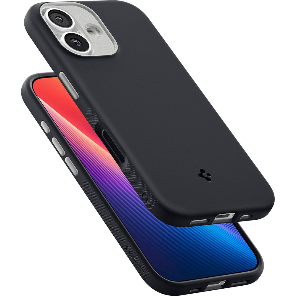 Handyhülle für iPhone 17, Spigen Nano Pop Mag mit MagSafe, Schwarz und Grau