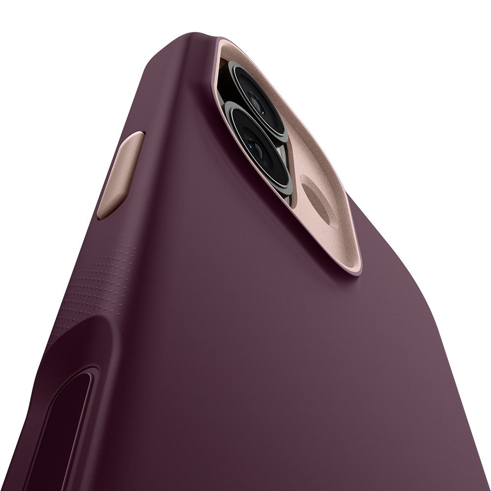 Handyhülle für iPhone 17, Spigen Nano Pop Mag mit MagSafe, Dunkelrot-Rosa