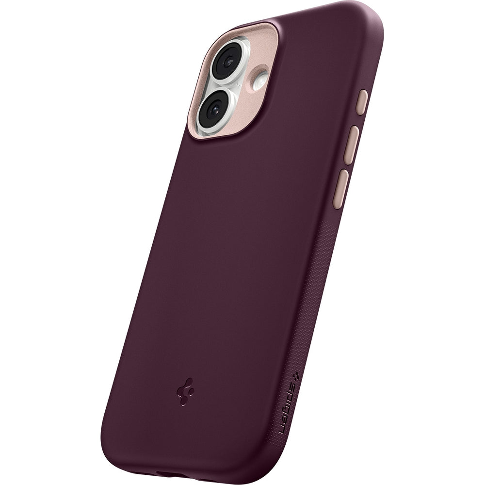 Handyhülle für iPhone 17, Spigen Nano Pop Mag mit MagSafe, Dunkelrot-Rosa