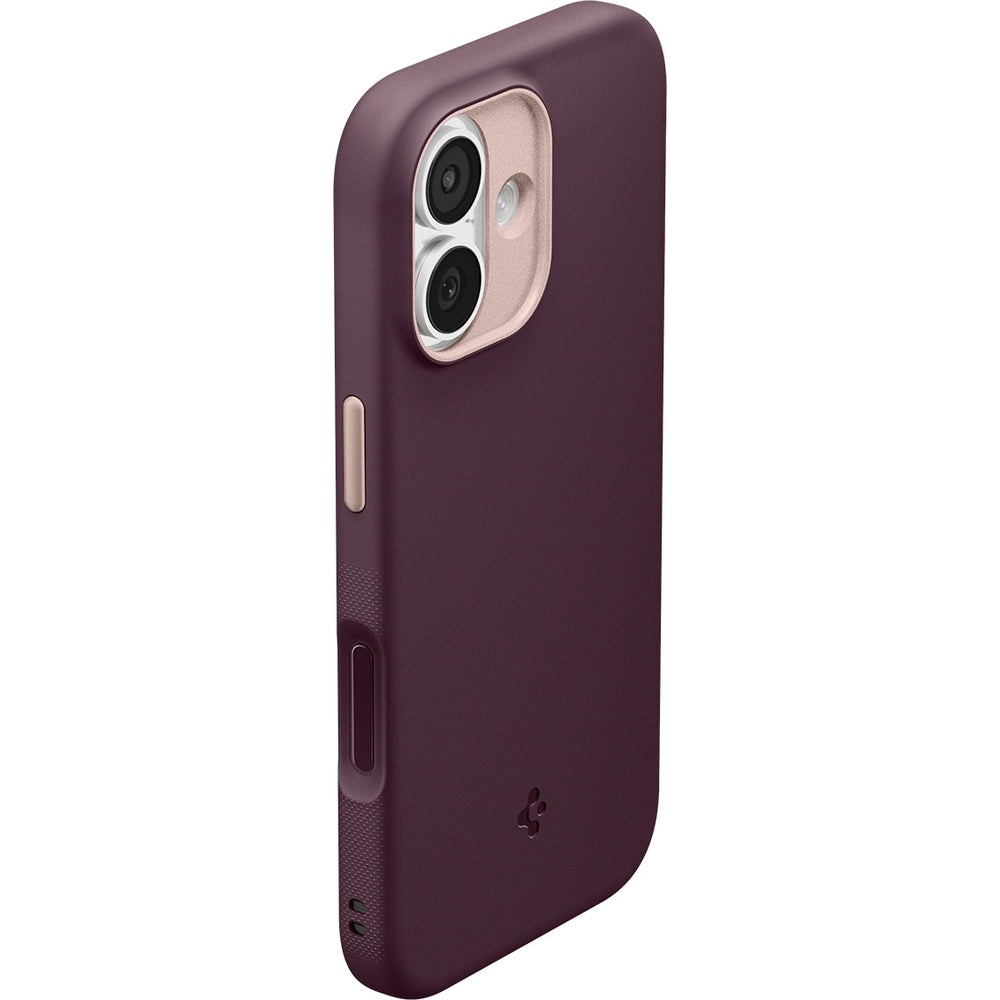 Handyhülle für iPhone 17, Spigen Nano Pop Mag mit MagSafe, Dunkelrot-Rosa
