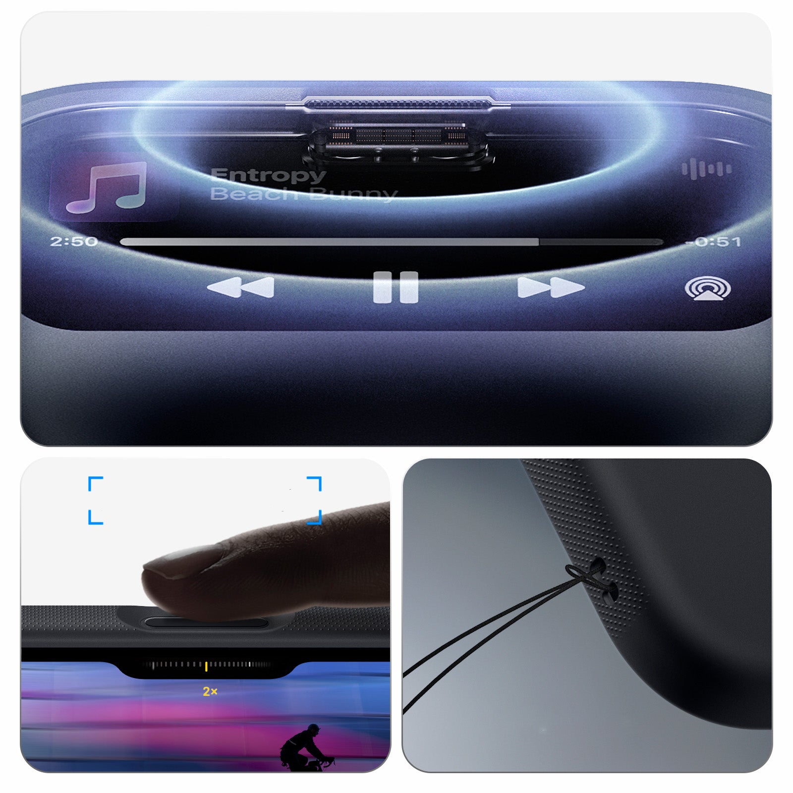 Handyhülle für iPhone 17 Pro, Spigen Nano Pop Mag mit MagSafe, Schwarz und Grau