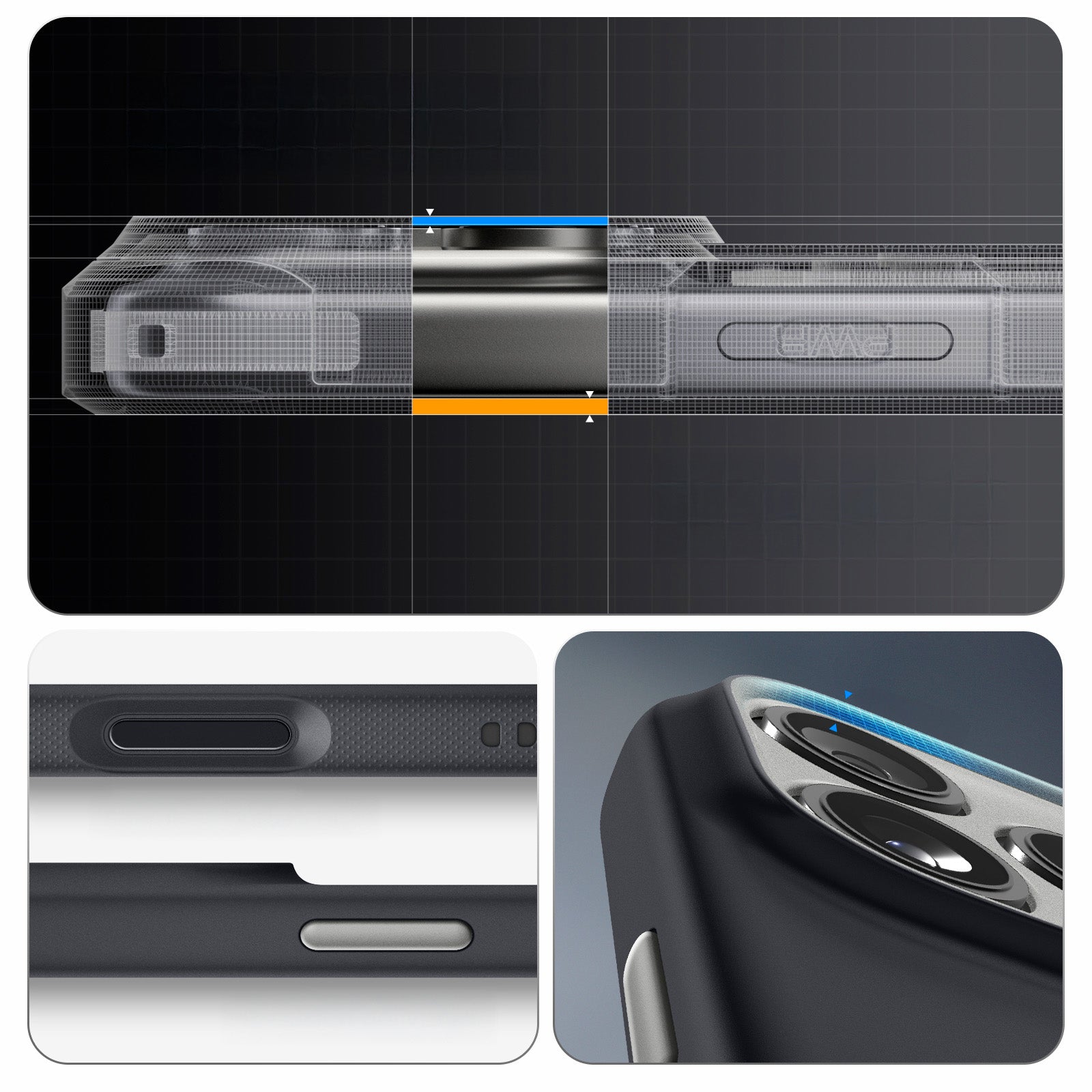 Handyhülle für iPhone 17 Pro, Spigen Nano Pop Mag mit MagSafe, Schwarz und Grau
