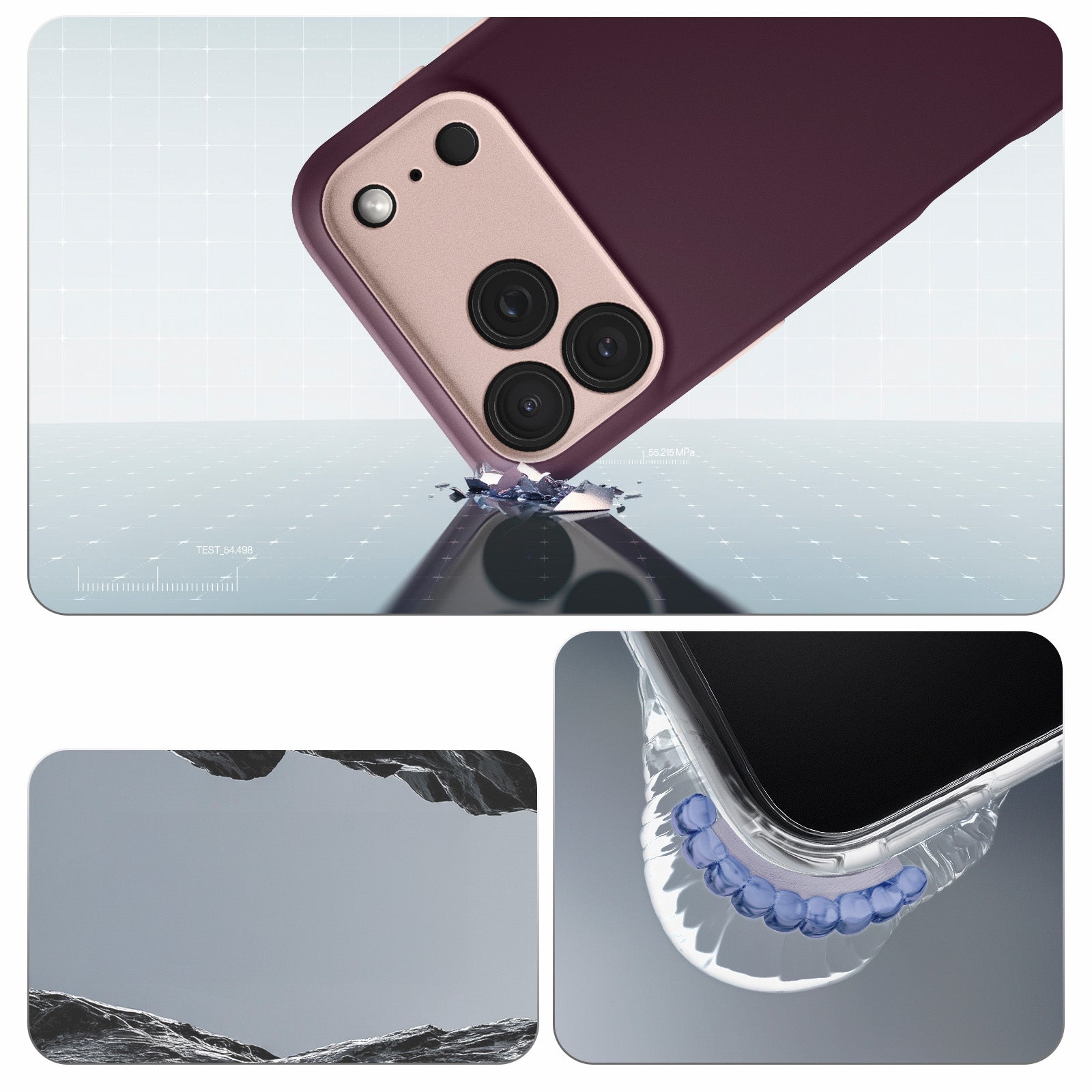 Handyhülle für iPhone 17 Pro, Spigen Nano Pop Mag mit MagSafe, Dunkelrot-Rosa