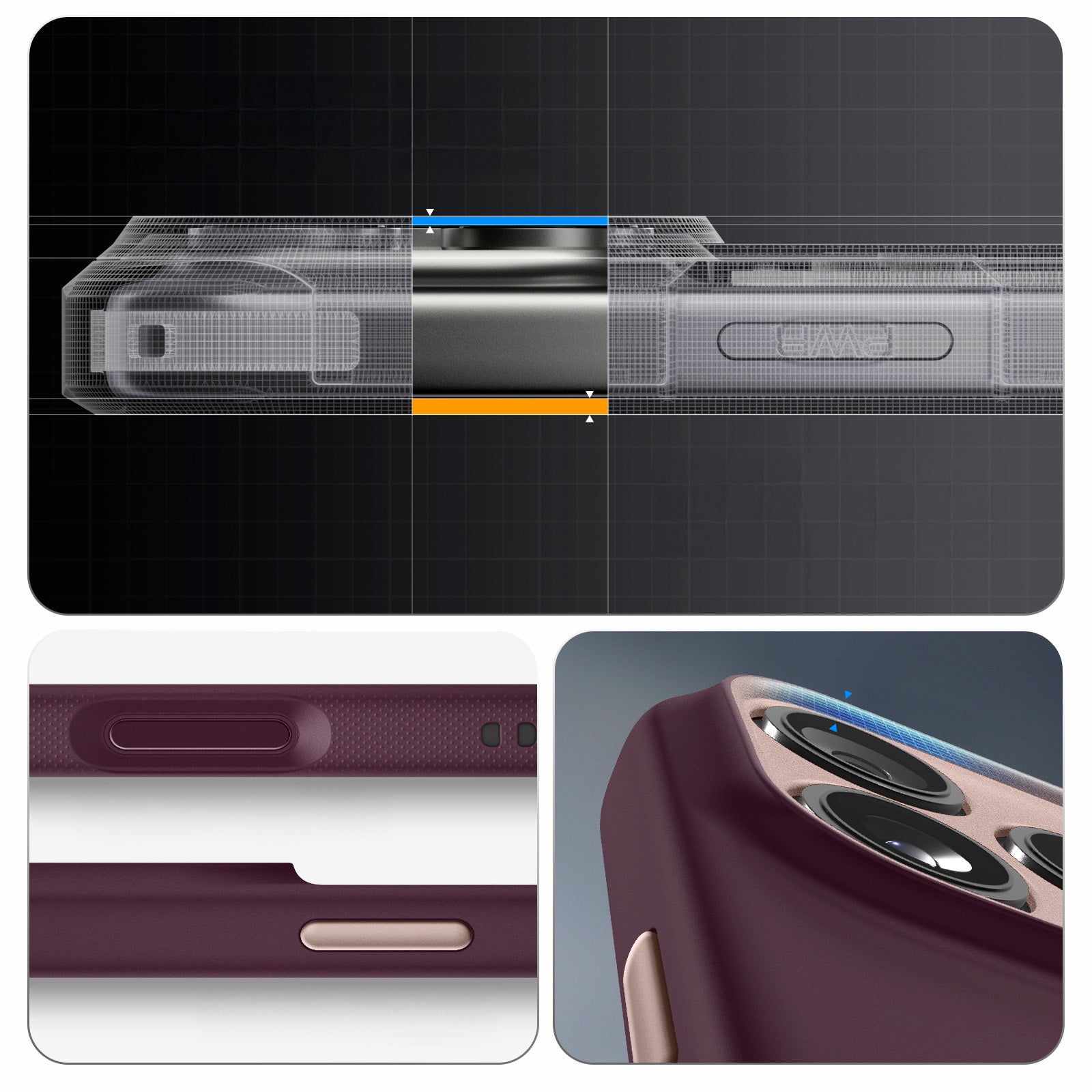 Handyhülle für iPhone 17 Pro, Spigen Nano Pop Mag mit MagSafe, Dunkelrot-Rosa