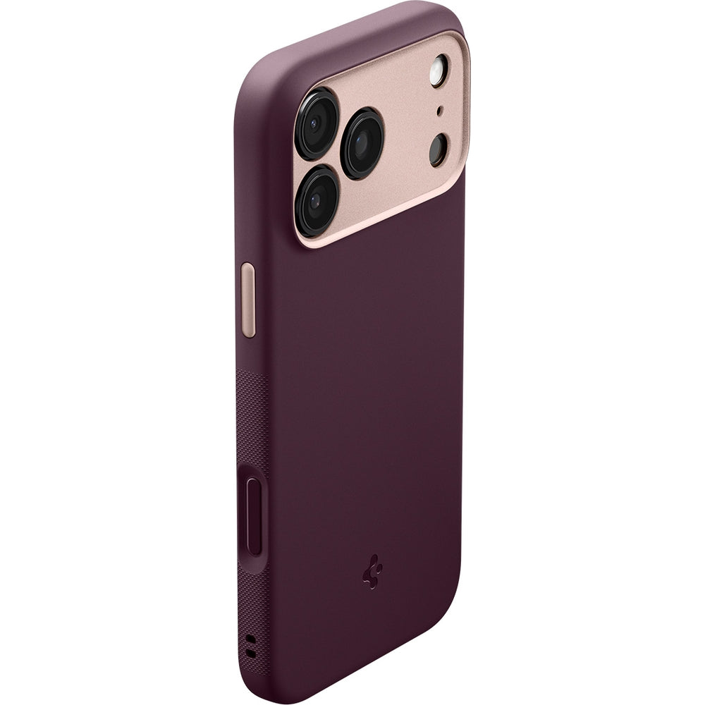 Handyhülle für iPhone 17 Pro, Spigen Nano Pop Mag mit MagSafe, Dunkelrot-Rosa