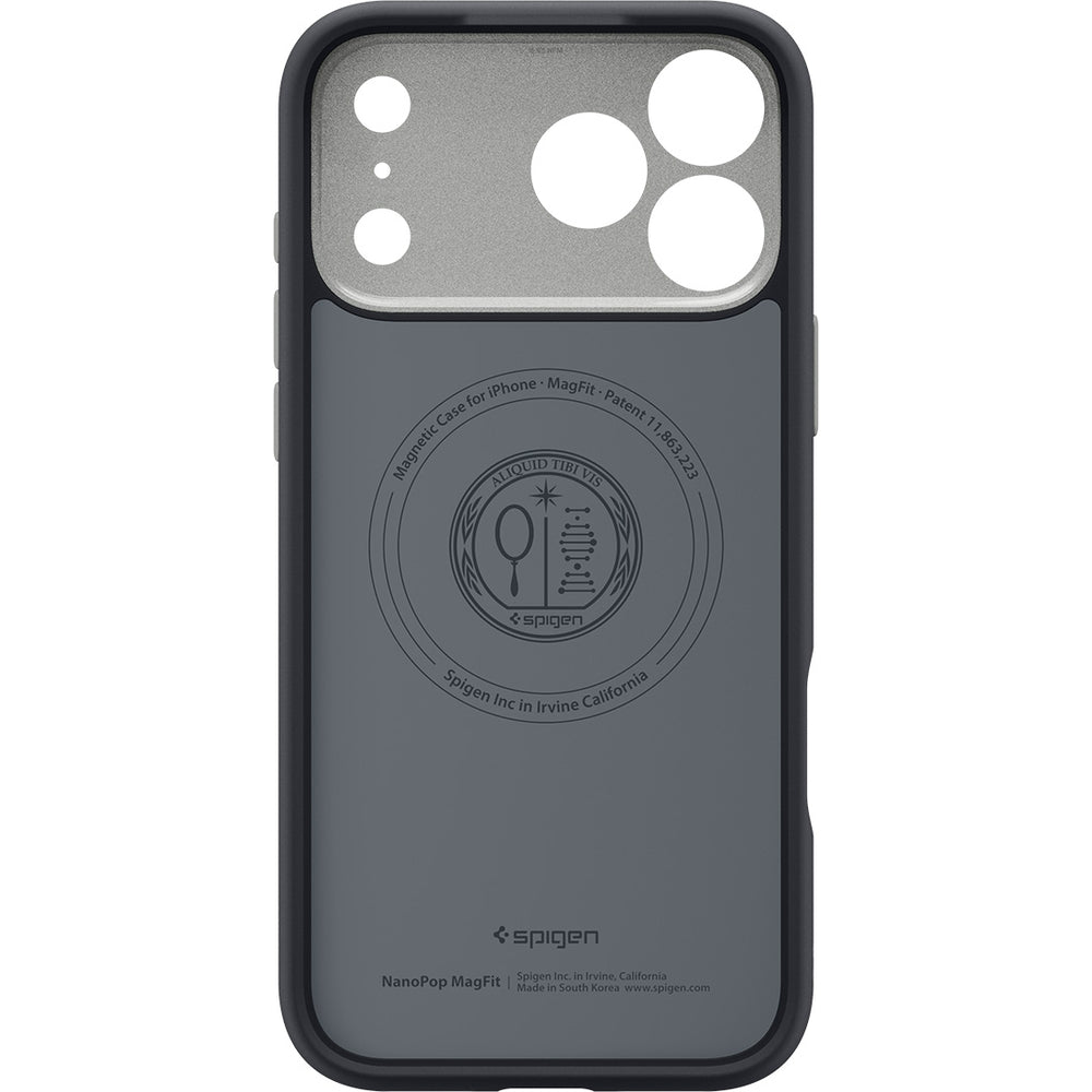 Handyhülle für iPhone 17 Pro Max, Spigen Nano Pop Mag mit MagSafe, Schwarz und Grau