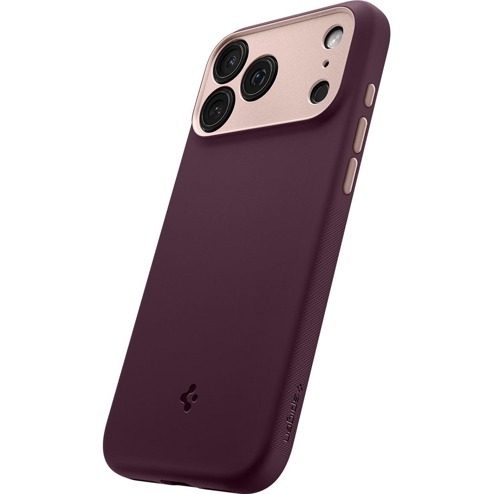 Handyhülle für iPhone 17 Pro Max, Spigen Nano Pop Mag mit MagSafe, Dunkelrot-Rosa