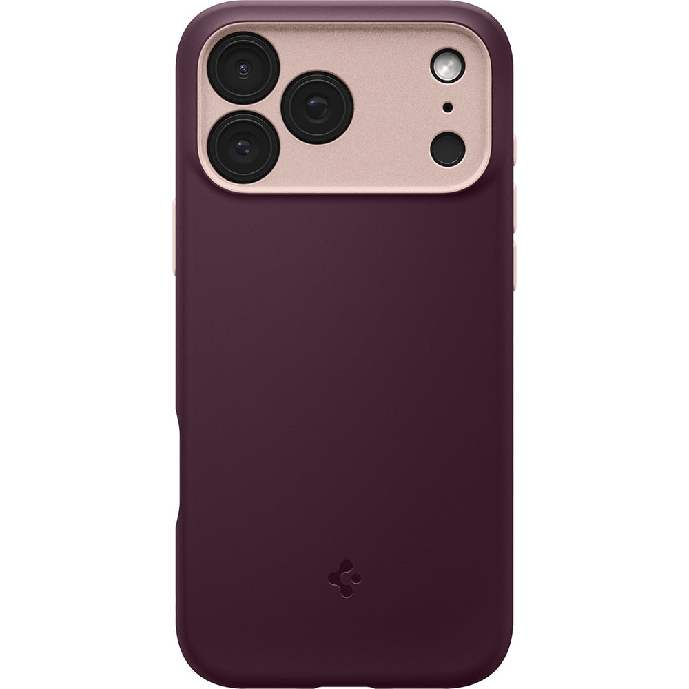 Handyhülle für iPhone 17 Pro Max, Spigen Nano Pop Mag mit MagSafe, Dunkelrot-Rosa