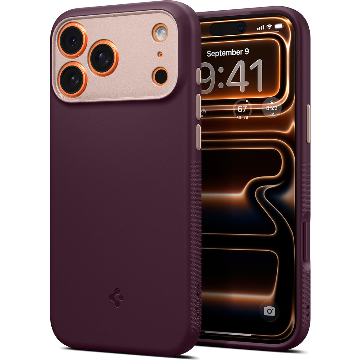 Handyhülle für iPhone 18 Pro Max, Spigen Nano Pop Mag mit MagSafe, Dunkelrot-Rosa (3/9)