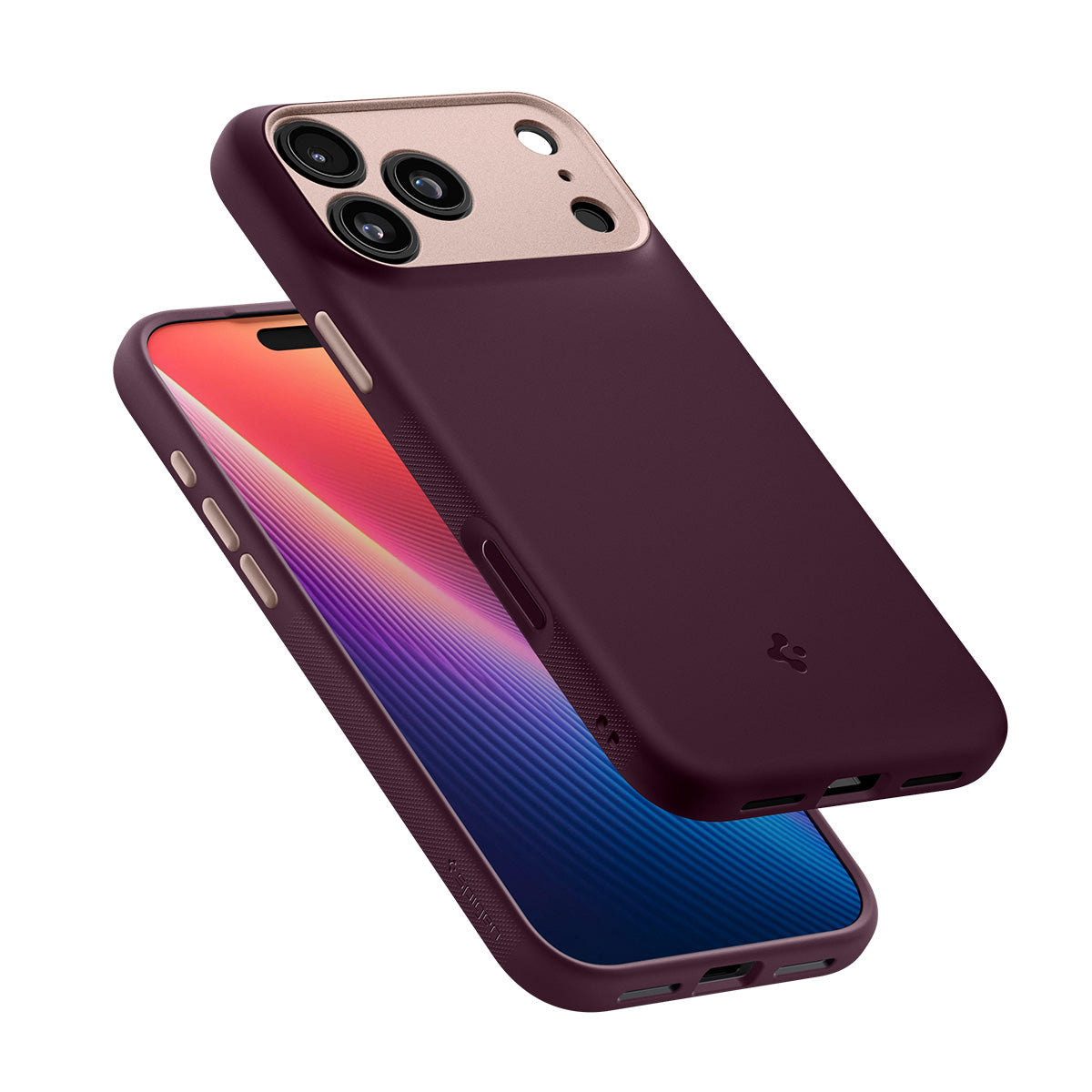 Handyhülle für iPhone 18 Pro Max, Spigen Nano Pop Mag mit MagSafe, Dunkelrot-Rosa (5/9)