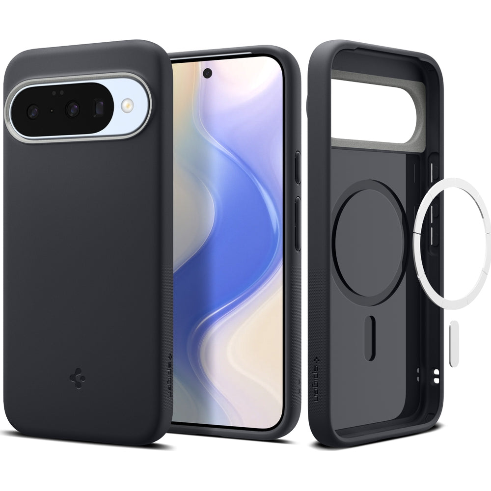 Handyhülle für Google Pixel 10 Pro / Pixel 10, Spigen Nano Pop Mag mit MagSafe, Schwarz und Grau