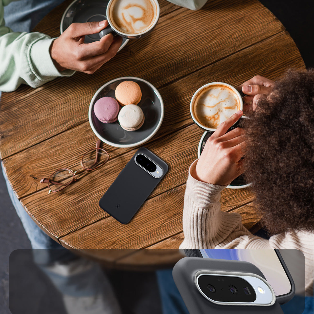 Handyhülle für Google Pixel 10 Pro / Pixel 10, Spigen Nano Pop Mag mit MagSafe, Schwarz und Grau