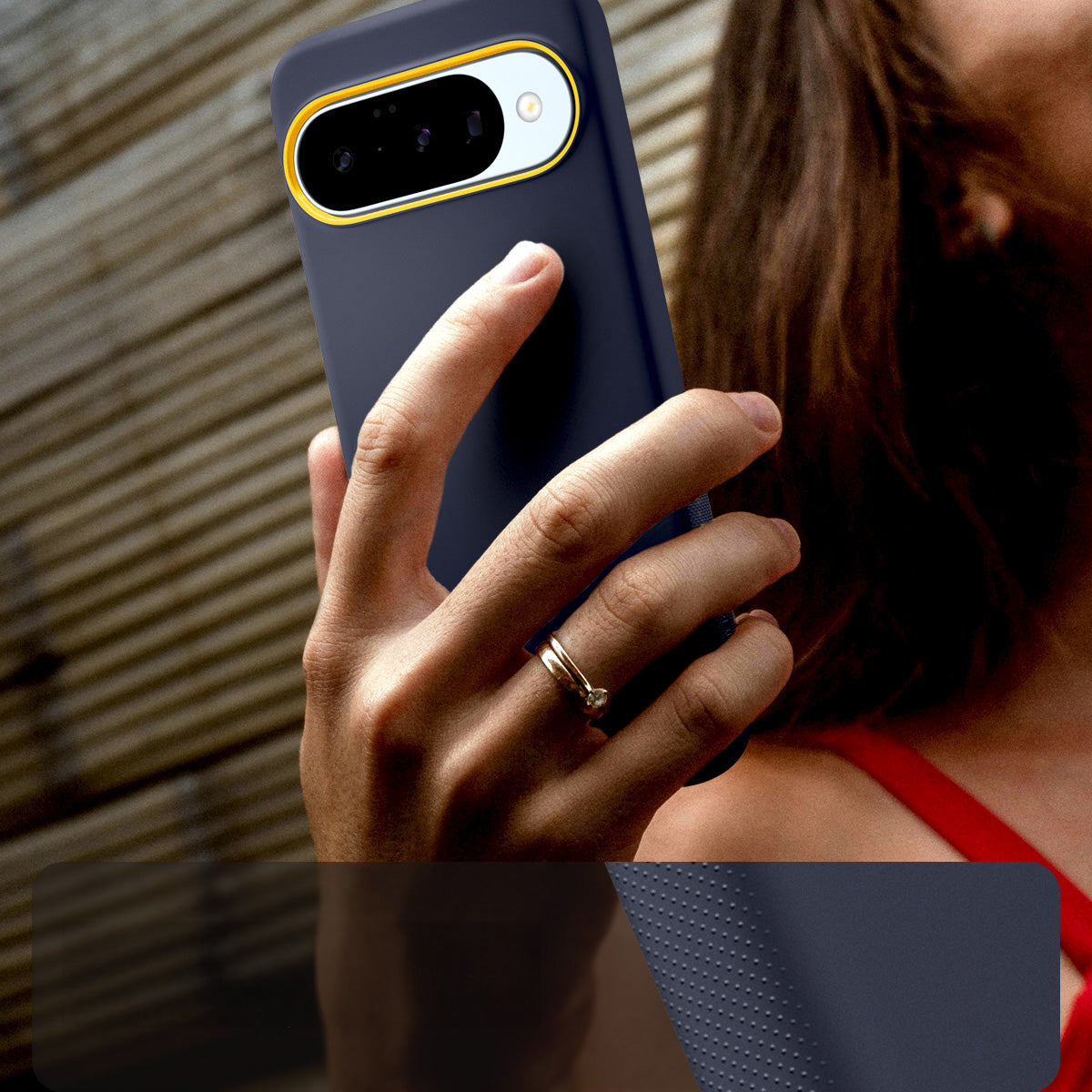 Handyhülle für Google Pixel 10 Pro / Pixel 10, Spigen Nano Pop Mag mit MagSafe, Dunkelblau und Gelb