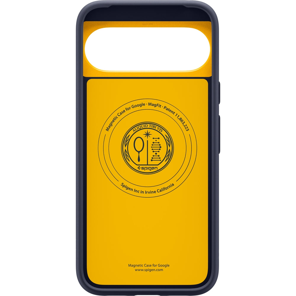 Handyhülle für Google Pixel 10 Pro / Pixel 10, Spigen Nano Pop Mag mit MagSafe, Dunkelblau und Gelb