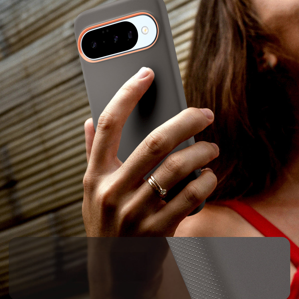 Handyhülle für Google Pixel 10 Pro / Pixel 10, Spigen Nano Pop Mag mit MagSafe, Grau-Orange