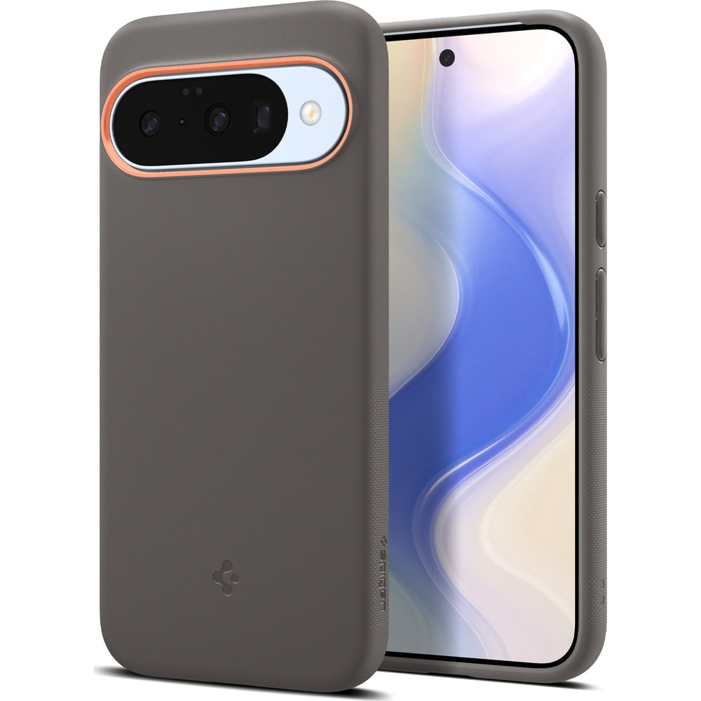Handyhülle für Google Pixel 10 Pro / Pixel 10, Spigen Nano Pop Mag mit MagSafe, Grau-Orange