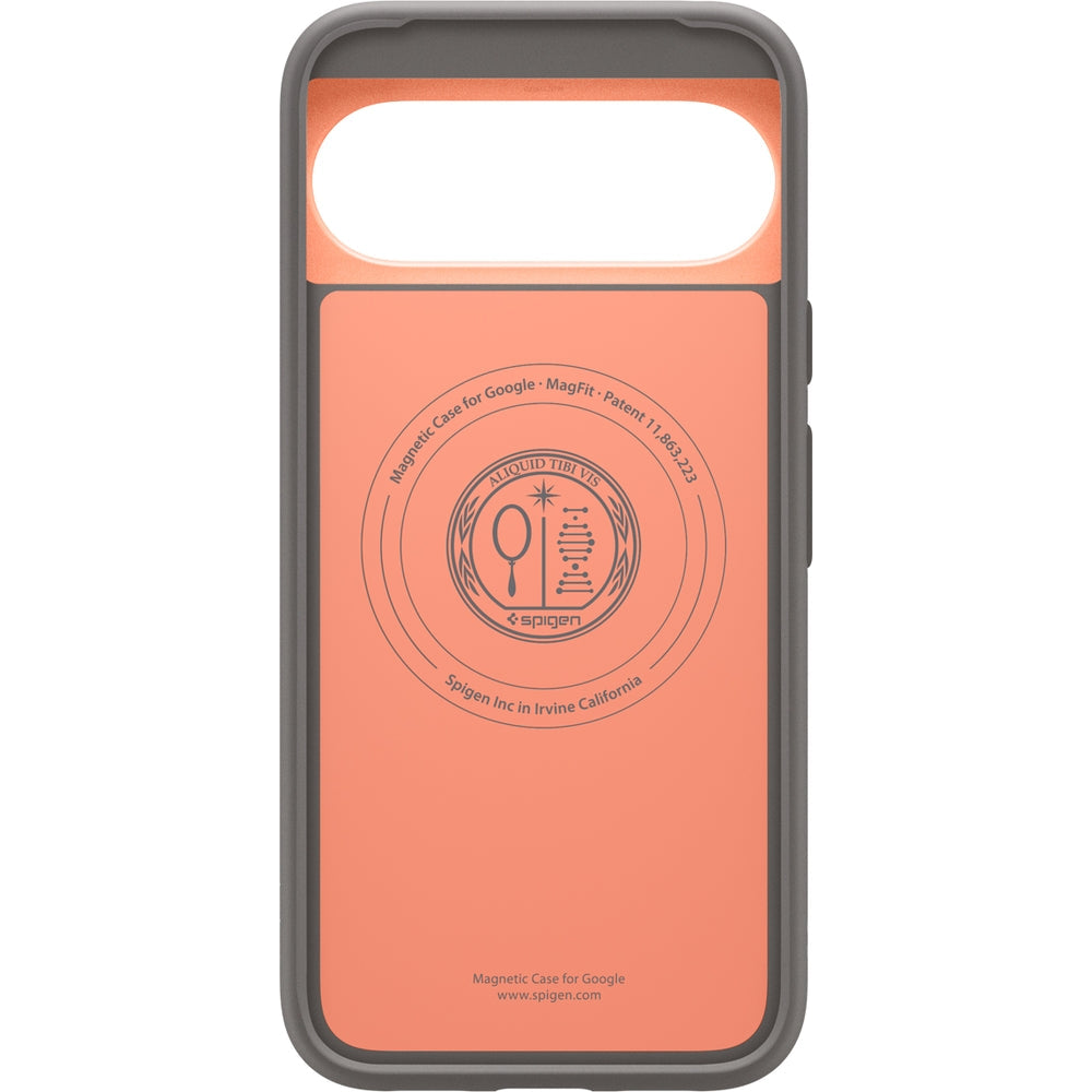 Handyhülle für Google Pixel 10 Pro / Pixel 10, Spigen Nano Pop Mag mit MagSafe, Grau-Orange